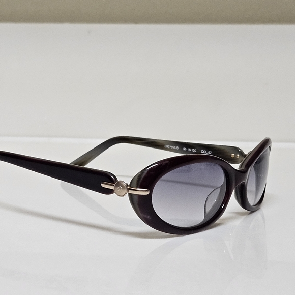 Guchini Sunglasses Burgundy Frame With Gray Gradient Lenses Gold Hardware - Picture 7 of 16